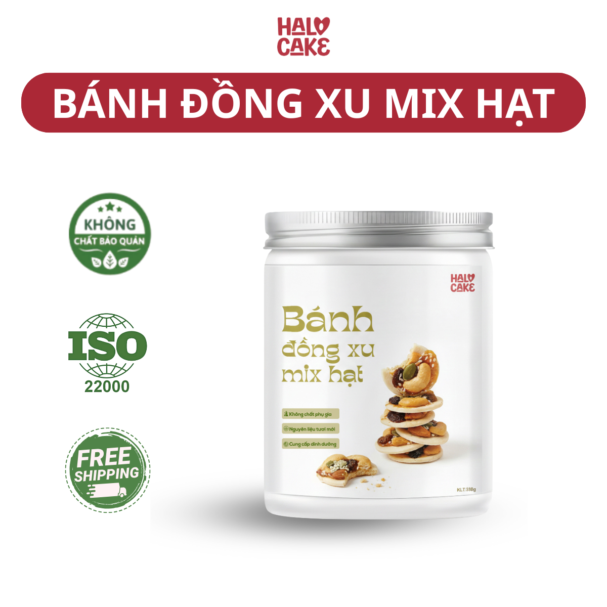 Bánh đồng xu mix hạt